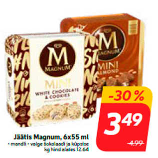 Allahindlus - Jäätis Magnum, 6x55 ml