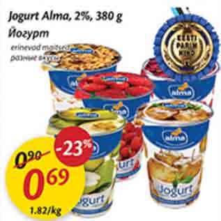 Allahindlus - Jogurt Alma, 2%