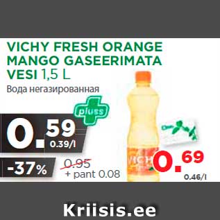 Allahindlus - VICHY FRESH ORANGE MANGO GASEERIMATA VESI 1,5 L