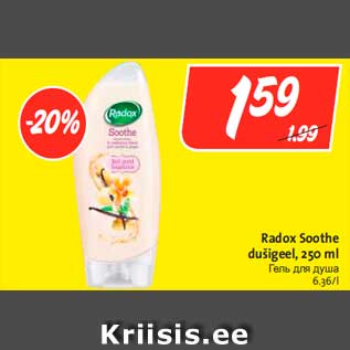 Allahindlus - Radox Soothe dušigeel, 250 ml