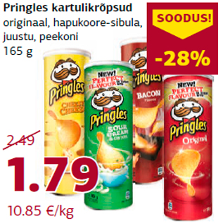 Allahindlus - Pringles kartulikrõpsud