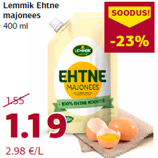 Allahindlus - Lemmik Ehtne majonees 400 ml