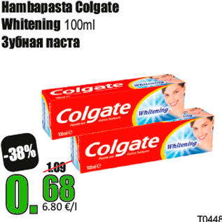 Allahindlus - Hambapasta Colgate Whitening 100ml