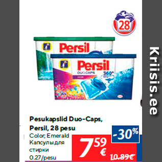 Allahindlus - Pesukapslid Duo-Caps, Persil, 28 pesu