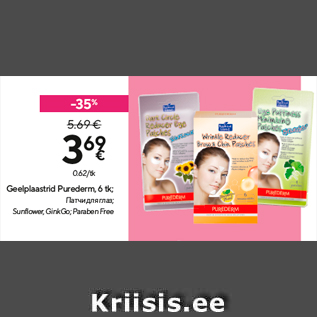 Allahindlus - Geelplaastrid Purederm, 6 tk