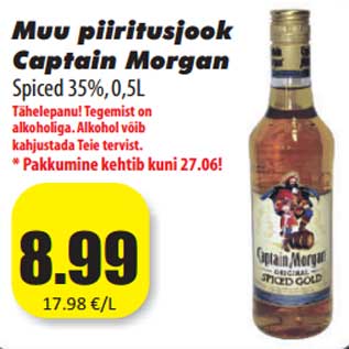 Allahindlus - Muu piiritusjook Captain Morgan