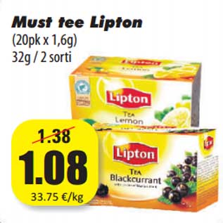 Allahindlus - Must tee Lipton