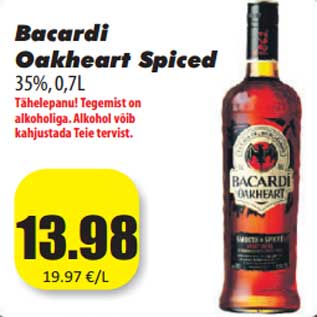 Allahindlus - Bacardi Oakheart Spiced