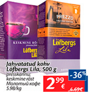 Allahindlus - Jahvatatud kohv Löfbergs Lila, 500 g