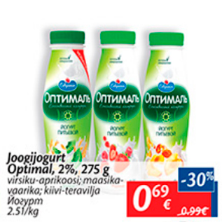 Allahindlus - Joogijogurt Optimal, 2%, 275 g