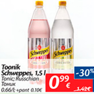 Allahindlus - Toonik Schweppes, 1,5 l