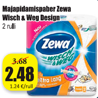 Allahindlus - Majapidamispaber Zewa Wisch & Weg Design