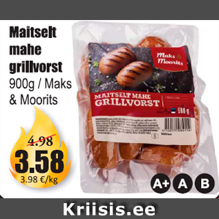 Allahindlus - Maitselt mahe grillvorst