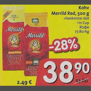 Allahindlus - Kohv Merrild Red