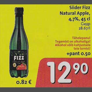 Allahindlus - Siider Fizz Natural Apple