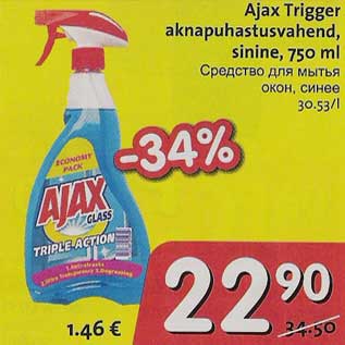 Allahindlus - Ajax Trigger aknapuhastusvahend, sinine