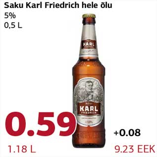 Allahindlus - Saku Karl Friedrich hele õlu 5% 0,5 L