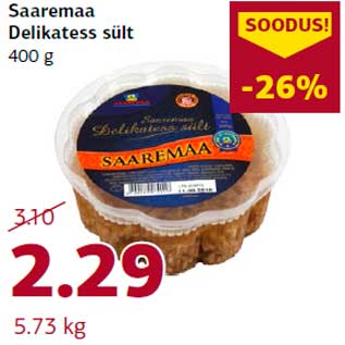 Allahindlus - Saaremaa Delikatess sült 400 g