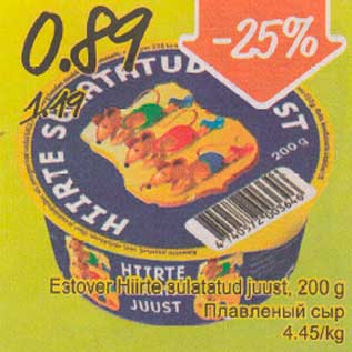 Allahindlus - Estover Hiirte sulatatud juust, 200 g