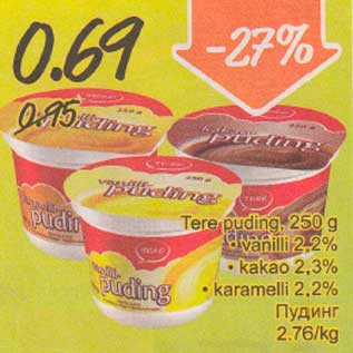 Allahindlus - Tere puding, 250 g