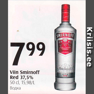 Allahindlus - Viin Smirnoff Red