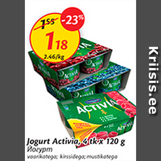 Allahindlus - Jogurt Activia