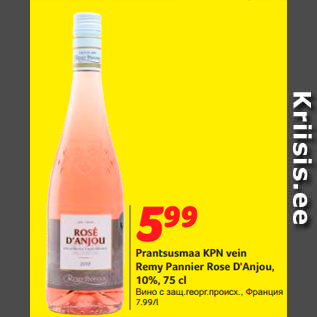 Allahindlus - Prantsusmaa KPN vein Remy Pannier Rose D