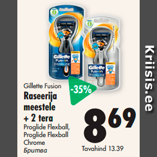 Allahindlus - Gillette Fusion Raseerija meestele + 2 tera