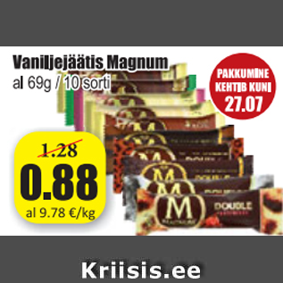 Allahindlus - Vaniljejäätis Magnum