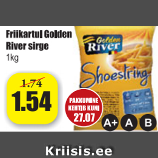 Allahindlus - Friikartul Golden River sirge