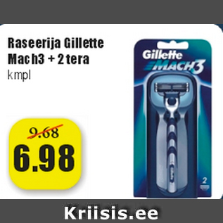 Allahindlus - Raseerija Gillette Max h3 + 2 tera