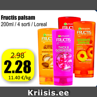 Allahindlus - Fructis palsam