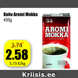 Allahindlus - Kohv Aromi Mokka 450g