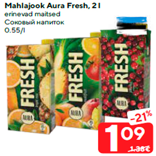 Allahindlus - Mahlajook Aura Fresh, 2 l