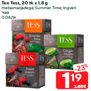 Allahindlus - Tee Tess, 20 tk x 1,8 g