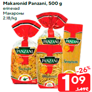 Allahindlus - Makaronid Panzani, 500 g