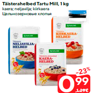 Allahindlus - Täisterahelbed Tartu Mill, 1 kg