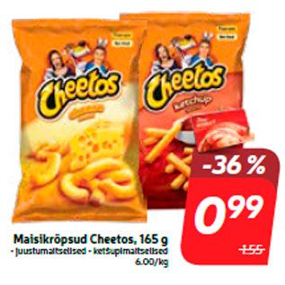 Allahindlus - Maisikrõpsud Cheetos, 165 g