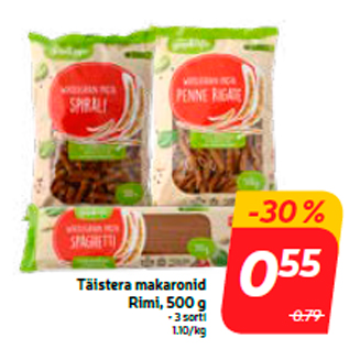 Allahindlus - Täistera makaronid Rimi, 500 g