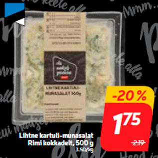 Allahindlus - Lihtne kartuli-munasalat Rimi kokkadelt, 500 g