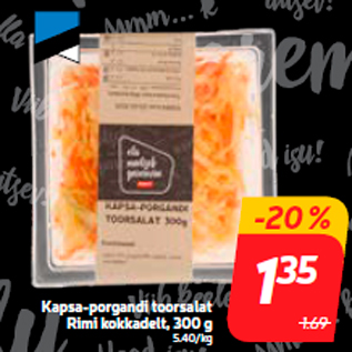 Allahindlus - Kapsa-porgandi toorsalat Rimi kokkadelt, 300 g