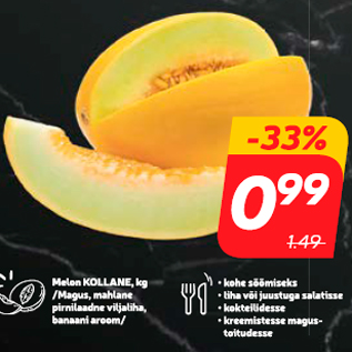 Allahindlus - Melon Kollane, kg