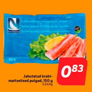 Allahindlus - Jahutatud krabimaitselised pulgad, 150 g