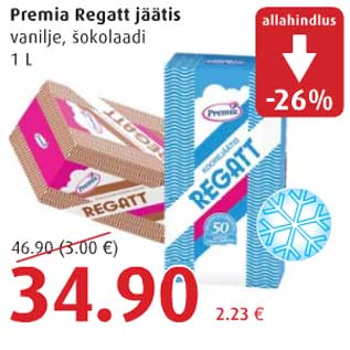 Allahindlus - Premia Regatt jäätis