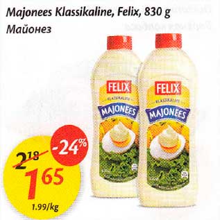 Allahindlus - Majonees Klassikaline, Felix, 830 g