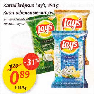 Allahindlus - Kartulikrõpsud Lay