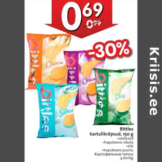 Allahindlus - Bittles kartulikrõpsud, 150 g