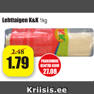 Allahindlus - Lehttaigen K&K 1 kg