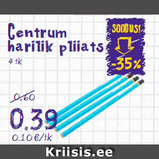 Allahindlus - Centrum harilik pliiats 4 tk