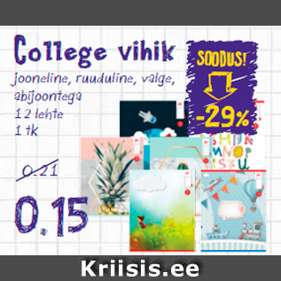 Allahindlus - College vihik